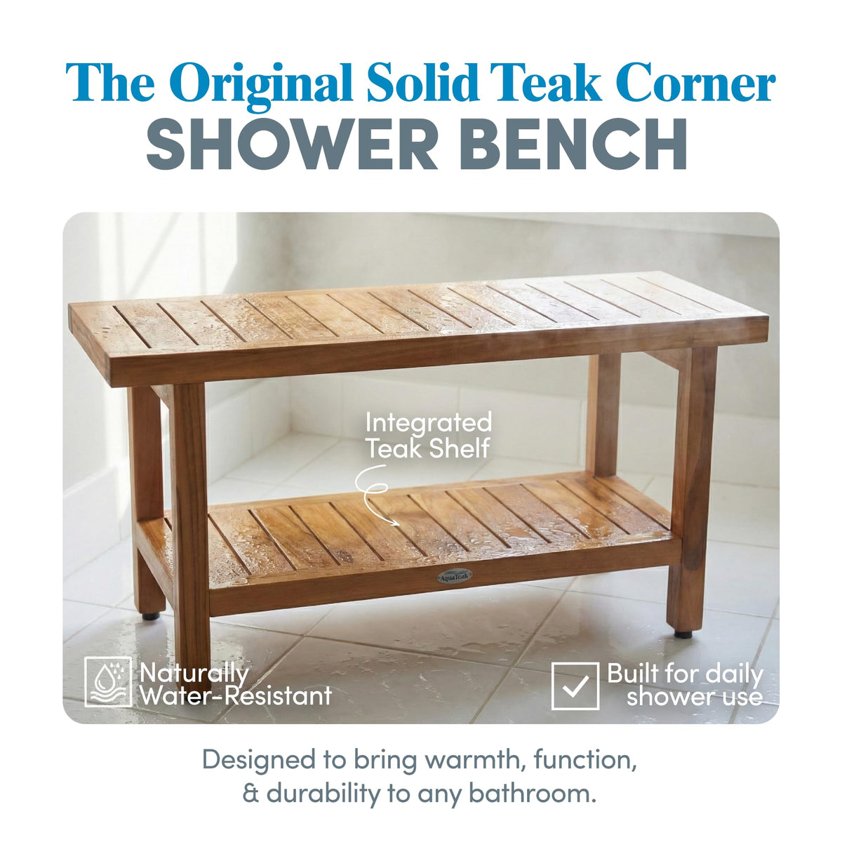 Teak Shower Bench H578