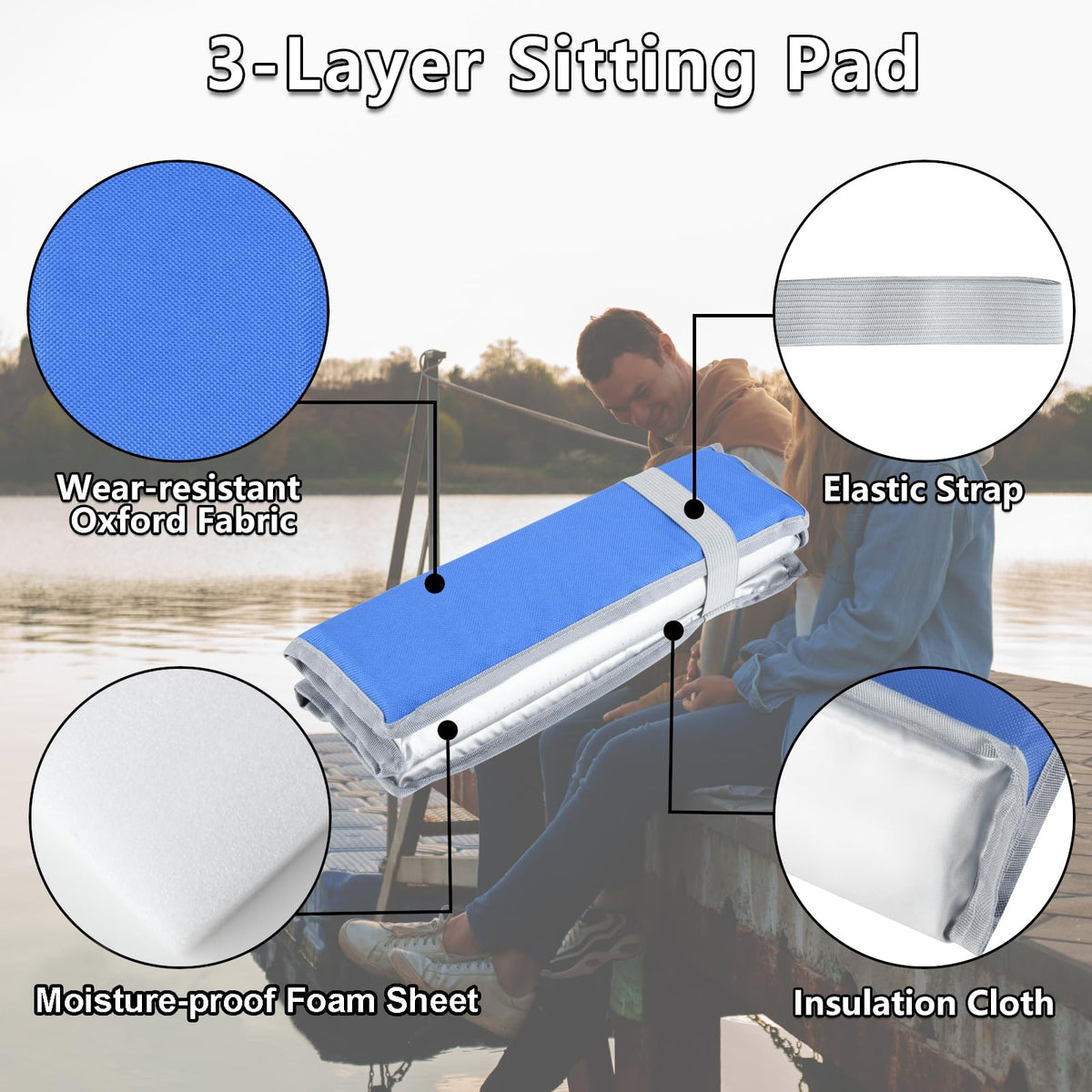 2 Pcs Foldable Foam Seat Cushion H879