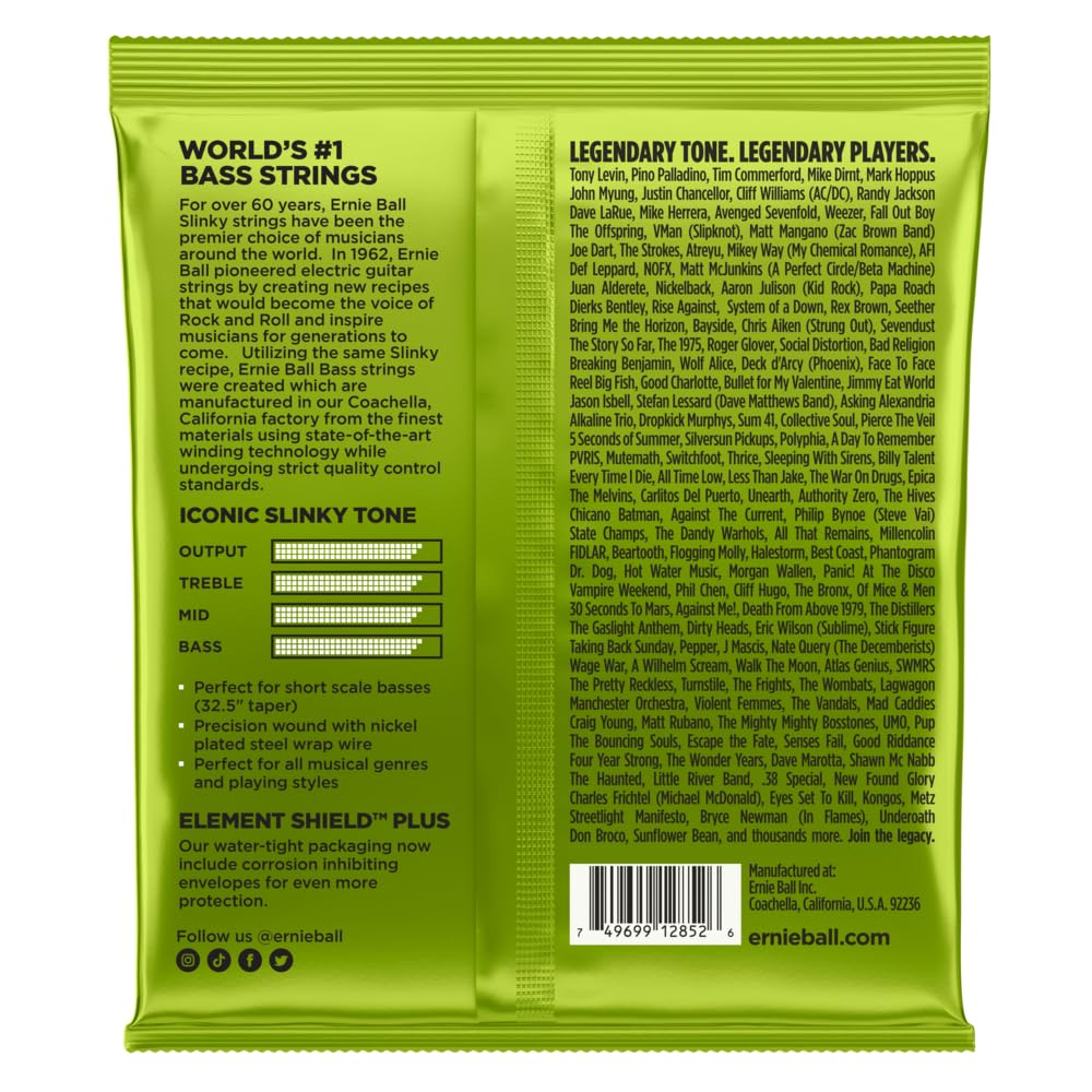Nickel Wound Bass Guitar Strings, 45-105 Gauge W5527