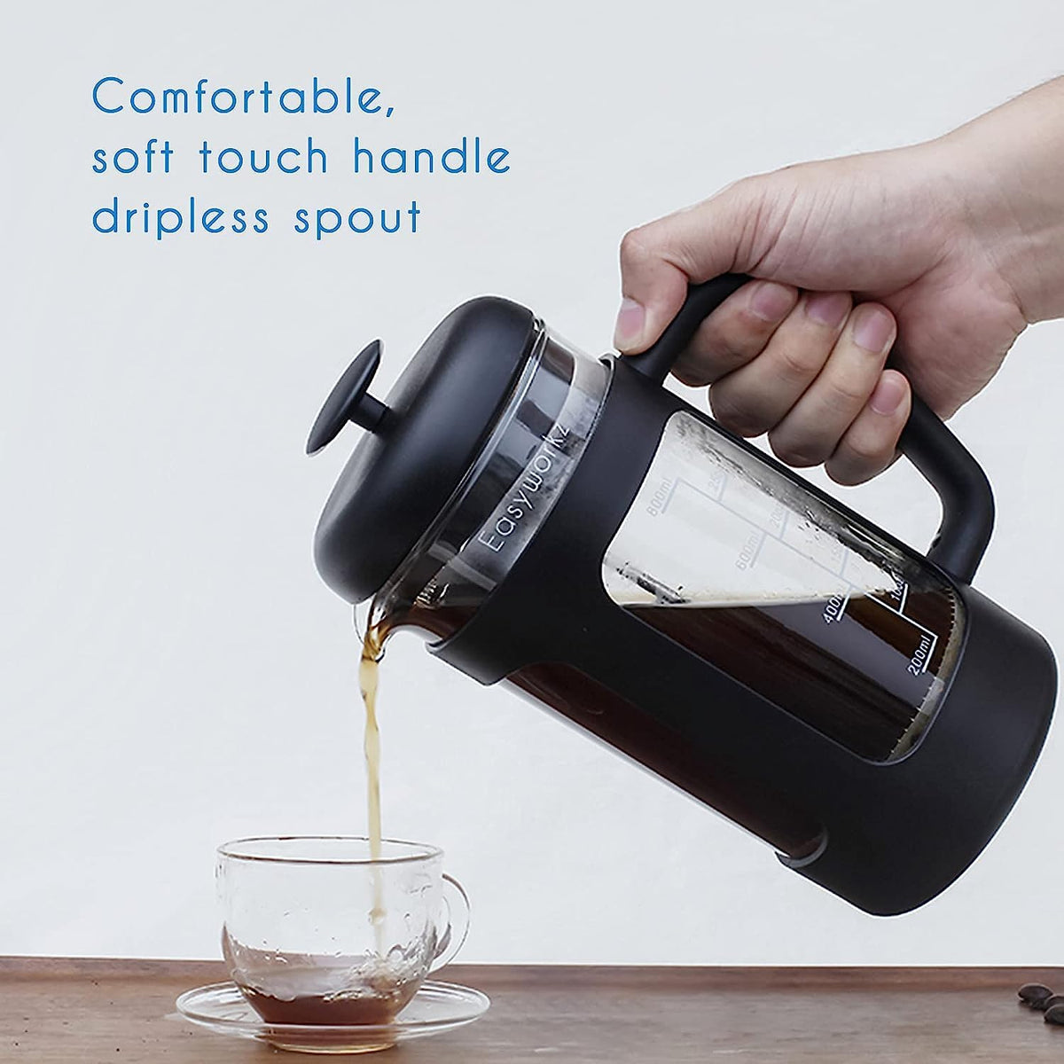 12 oz French Press Coffee Tea Maker with Measuring Coffee Spoon E1610
