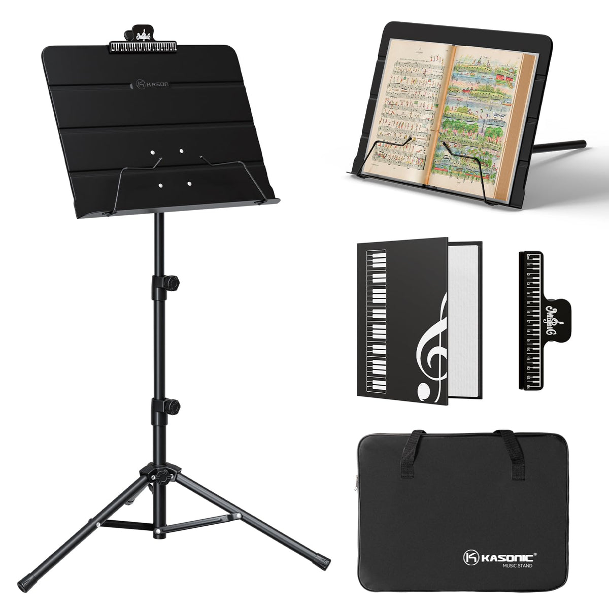 Folding Sheet Music Stand & Desktop Book Stand with Carrying Bag X961271