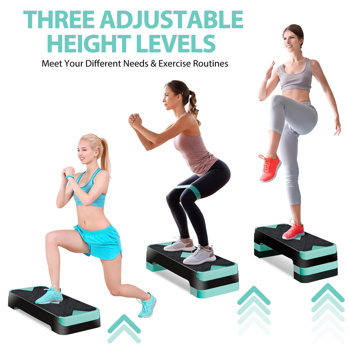 26.5 Inch Adjustable Aerobic Exercise Step Platform C630