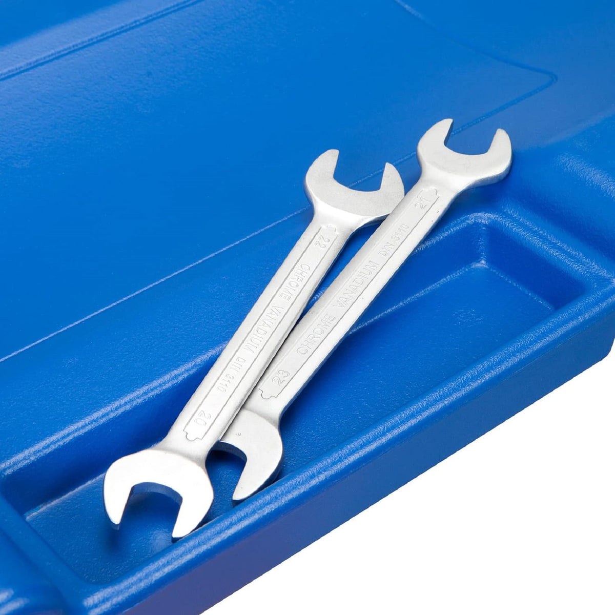 Blue Plastic Rolling Garage Creeper with Padded Headrest and 6 Casters C75393