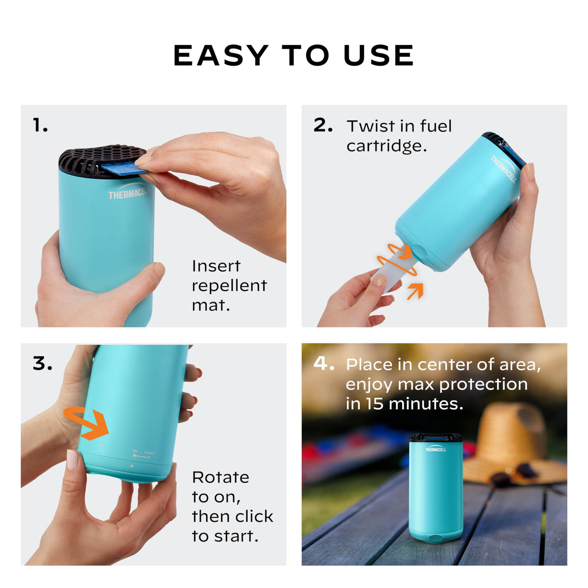 Mosquito Repeller with 24-Hour Refill & 6 Repellent Mats R354355