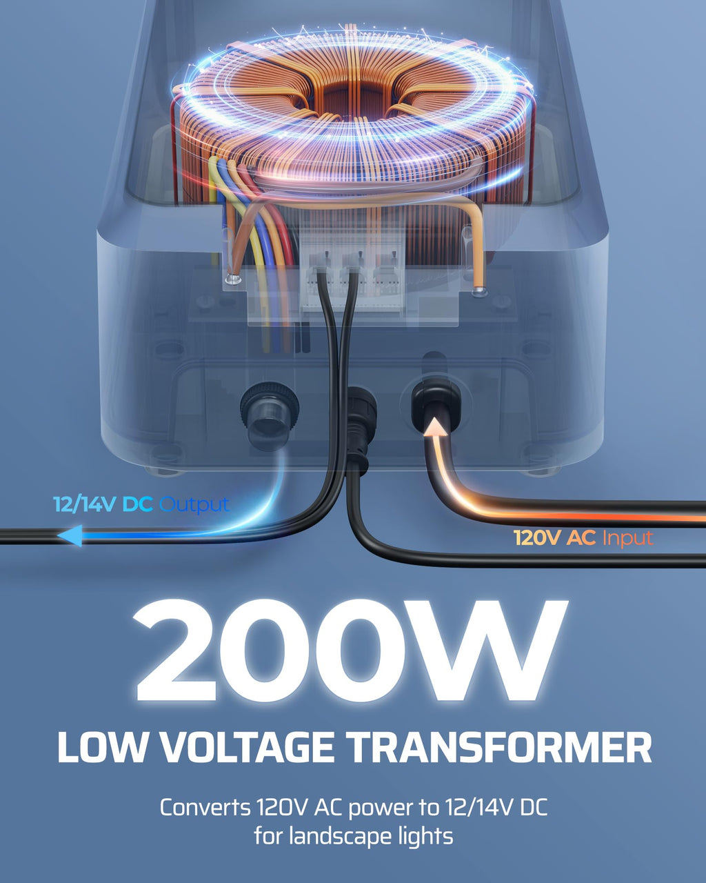 200W Low Voltage Landscape Transformer P795073