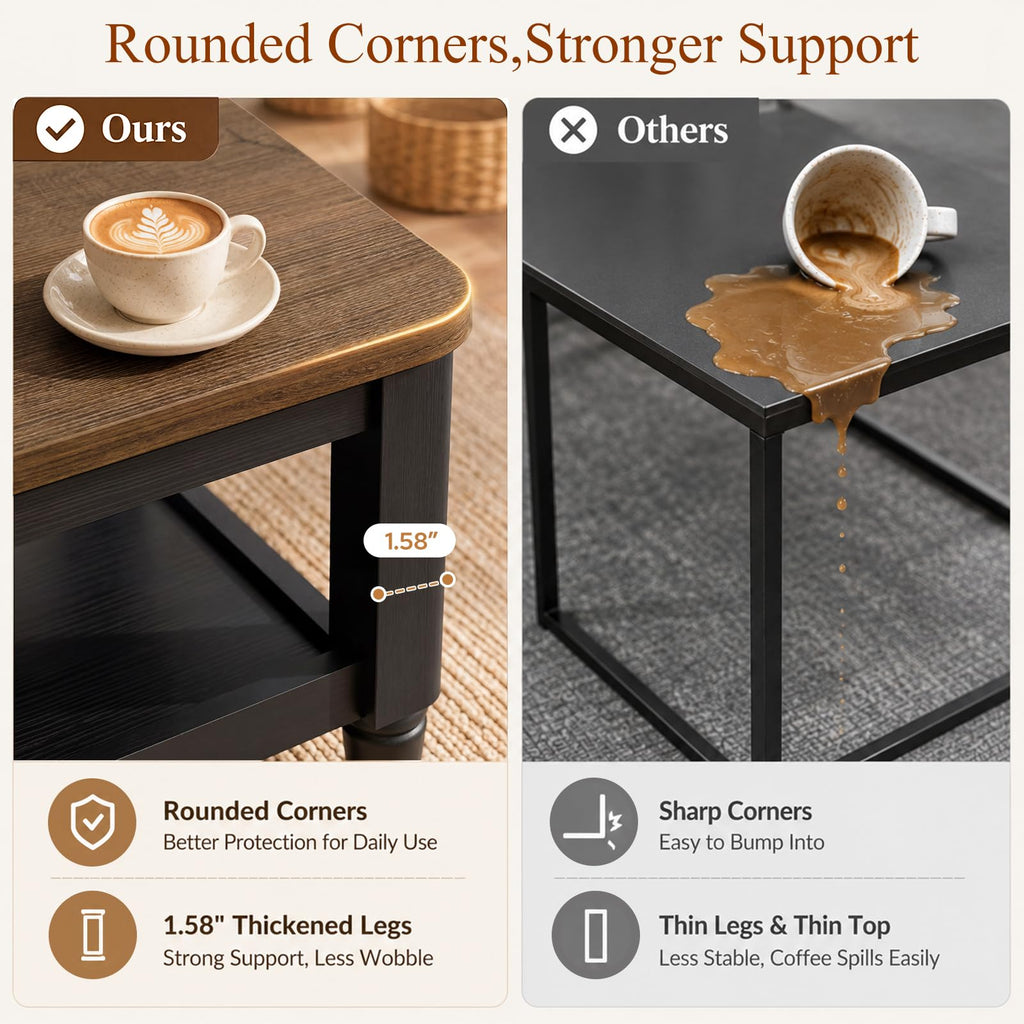 40" Black Coffee Table W771