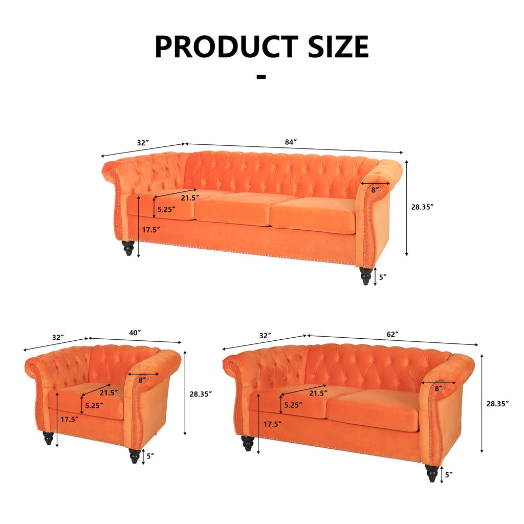 Tufted Velvet 2 Seater Sofa B442050