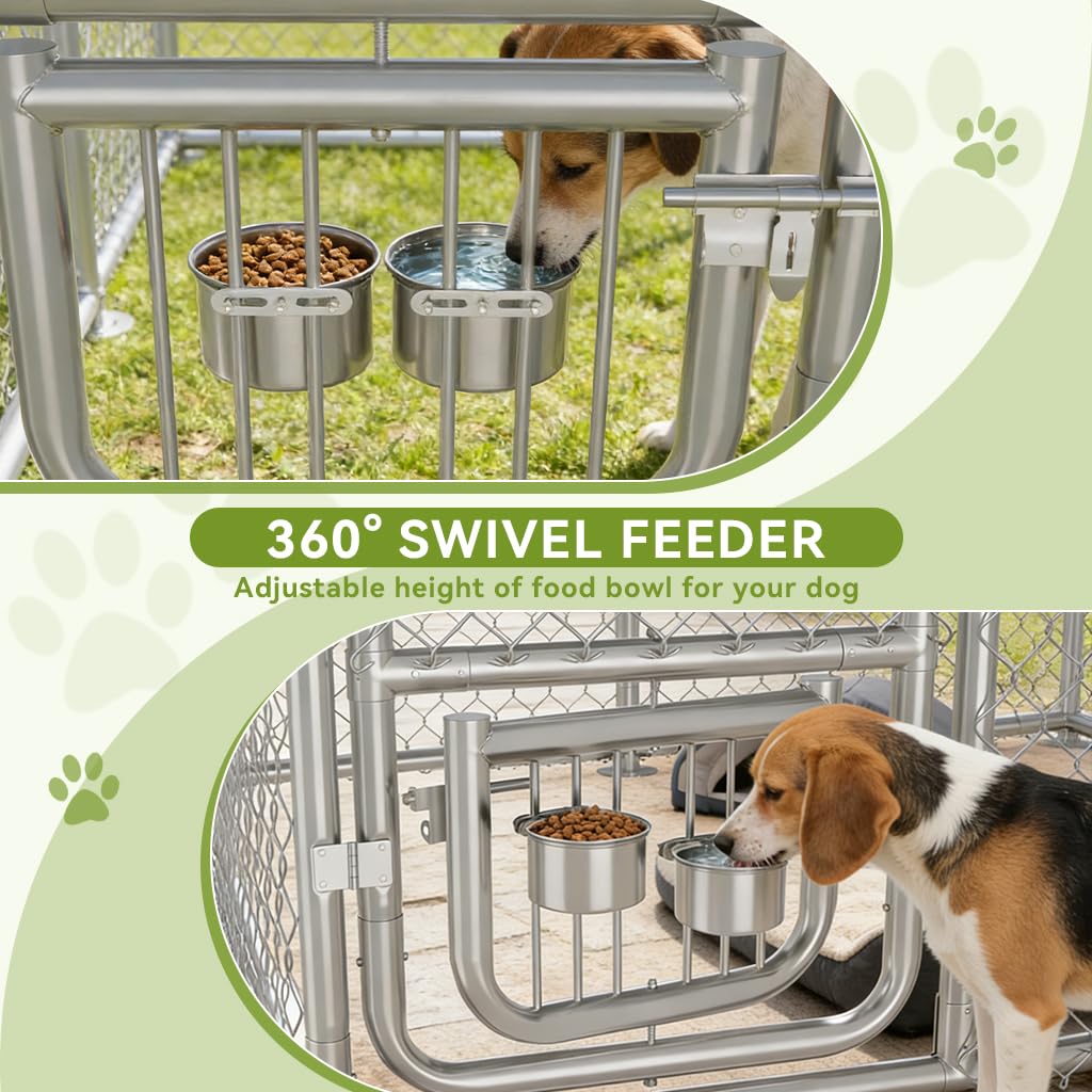 10x10FT Heavy Duty Outdoor Dog Kennel with Roof U2215