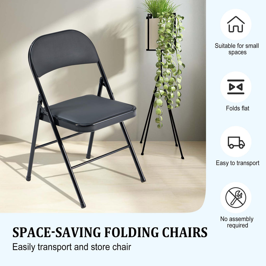 10 Pack Folding Chairs with Cushion E6689