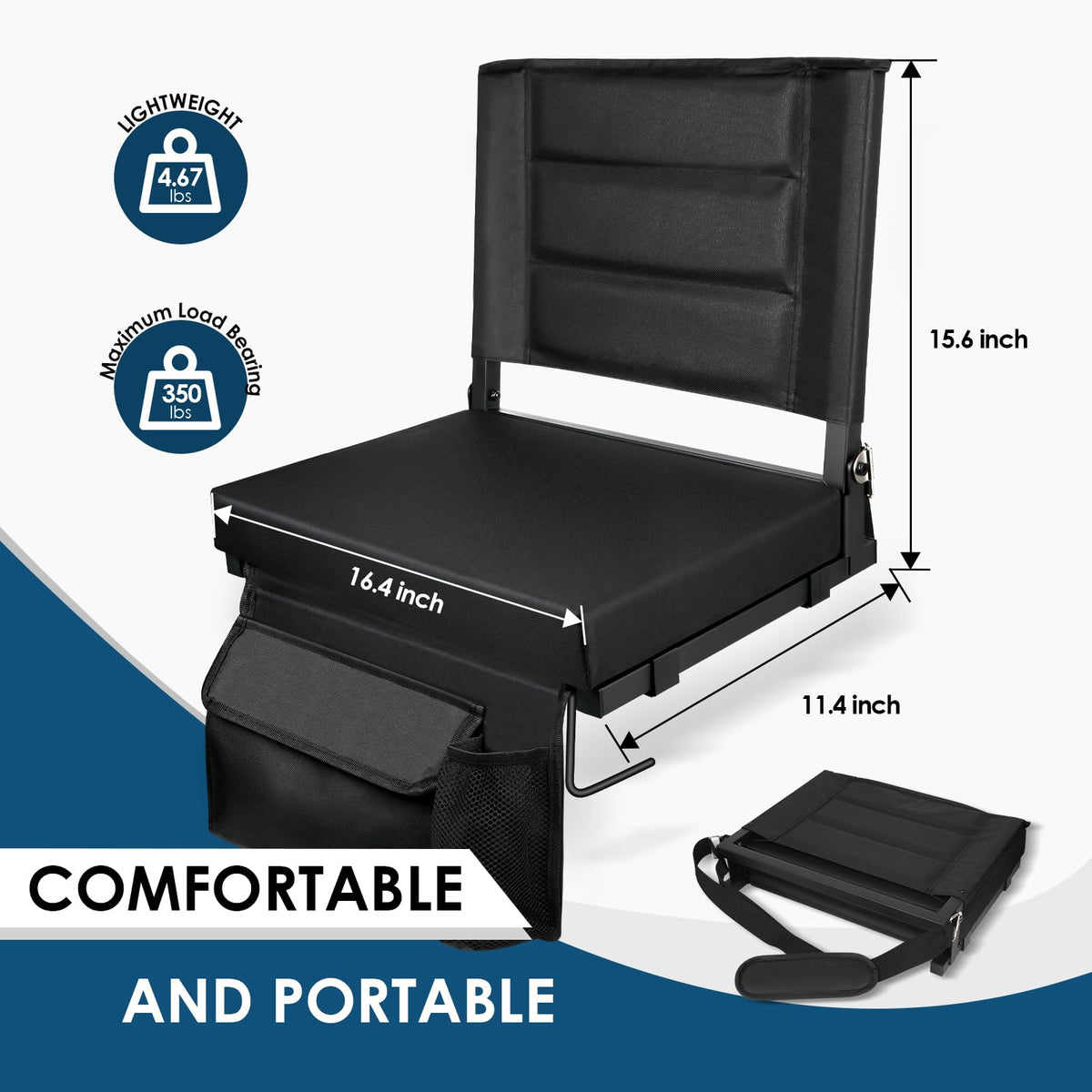 Portable Folding Bleacher Chair 2 Pack Z268