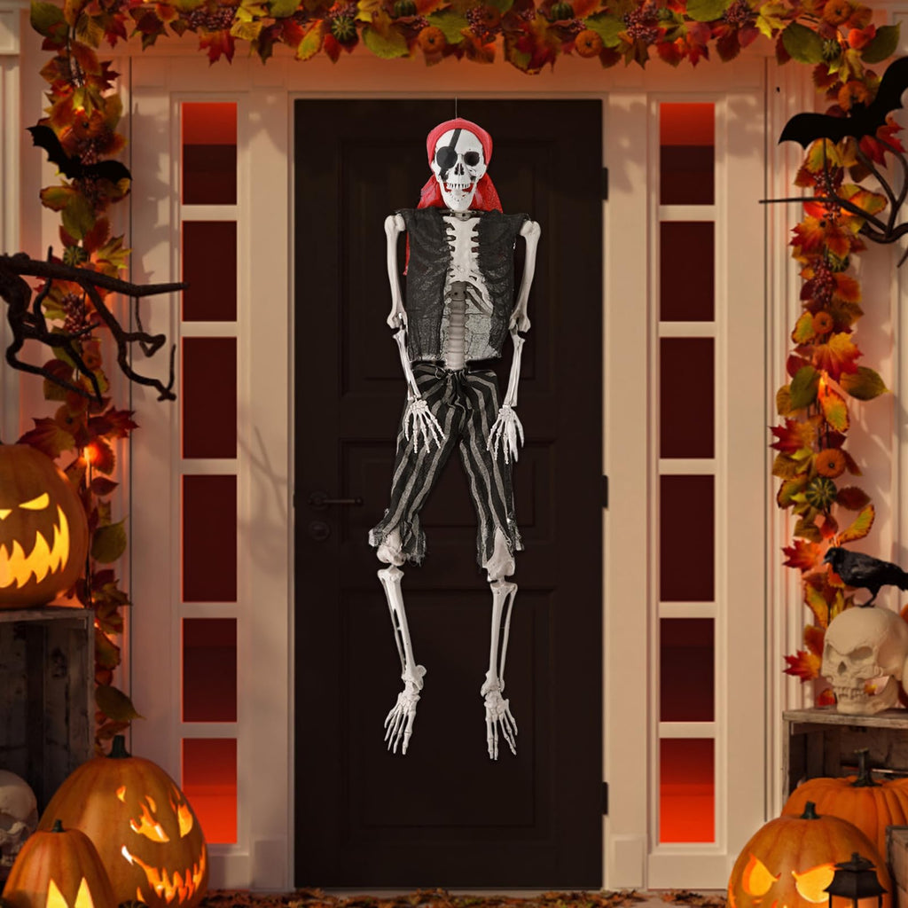 5.4Ft Poseable Skeleton with Movable Joints Q633650