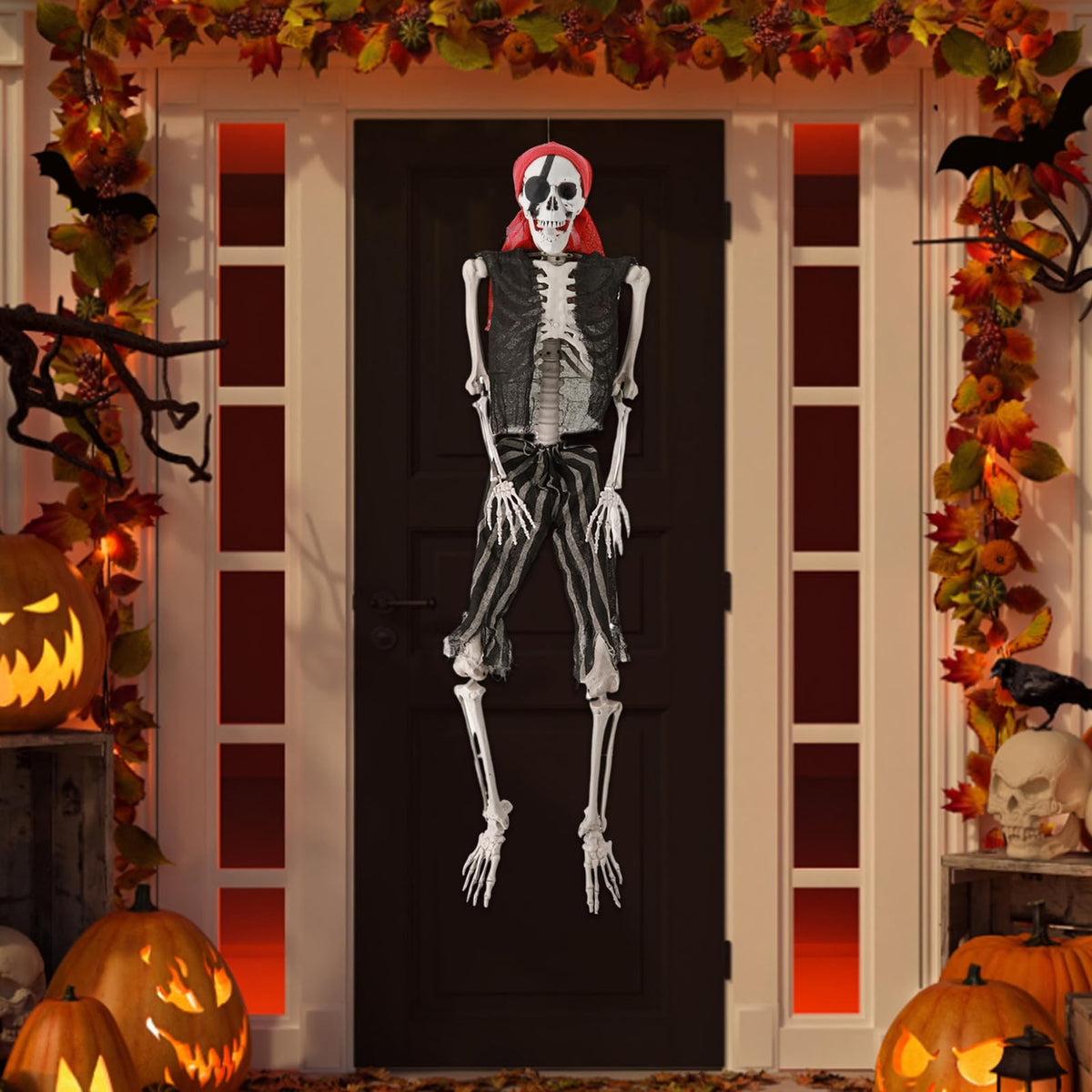 5.4Ft Poseable Skeleton with Movable Joints Q633650