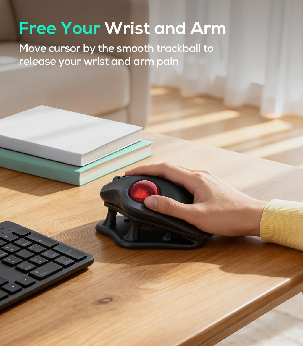 Wireless Ergonomic Trackball Mouse Z23341