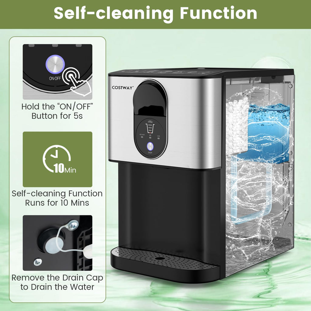 Self Dispensing Nugget Ice Maker Countertop 56Lbs/24H H10115