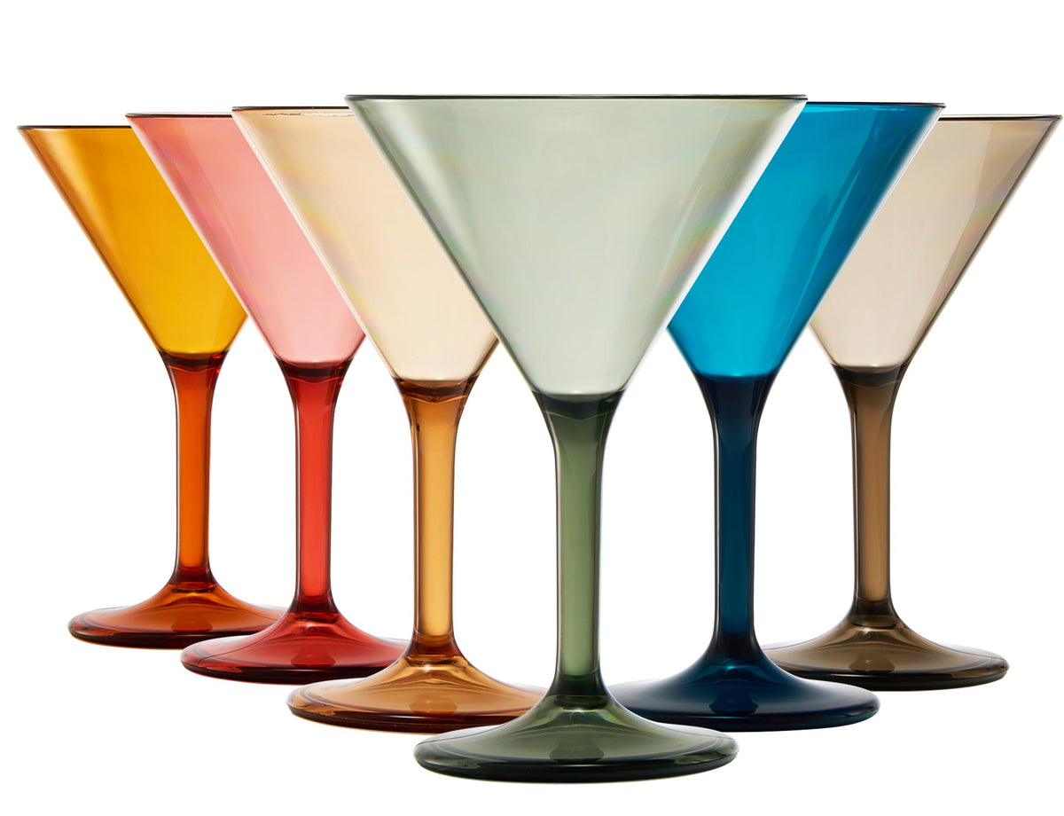 Set of 6 Shatterproof Acrylic Tritan Glasses O339311