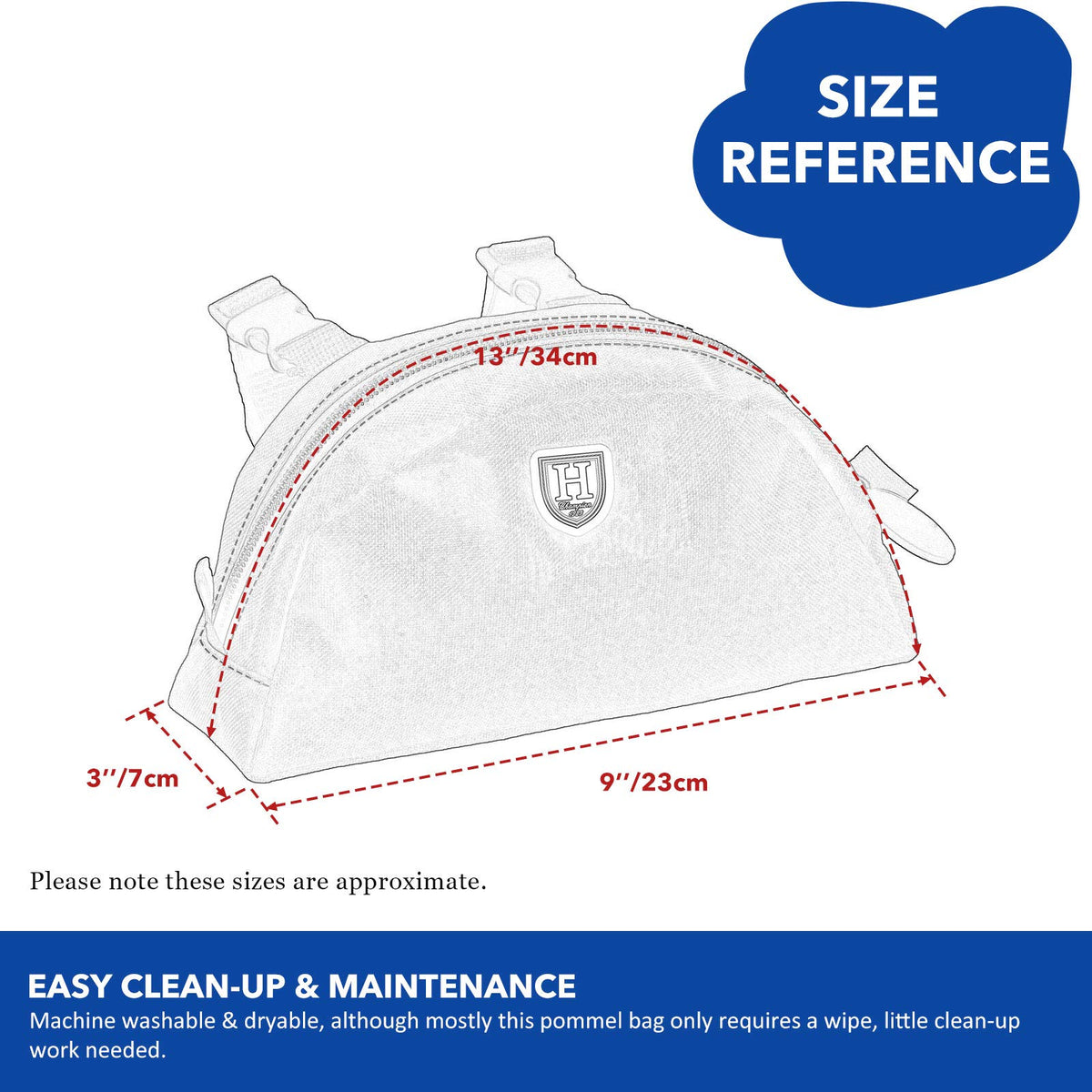 Saddle Pommel Pocket with Waterproof Fabric Pouch N171555