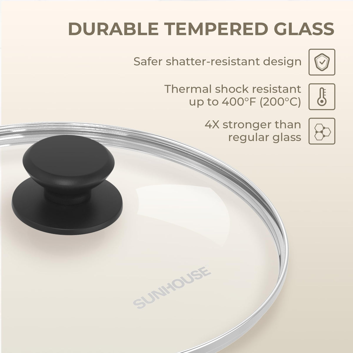 10 Inch Tempered Glass Pan Lid N6830