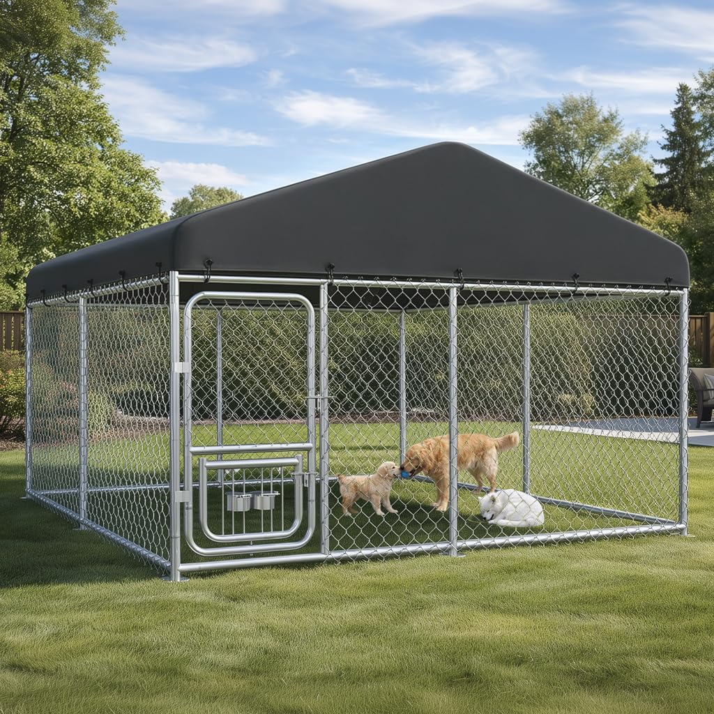 10x10FT Heavy Duty Outdoor Dog Kennel with Roof U2215