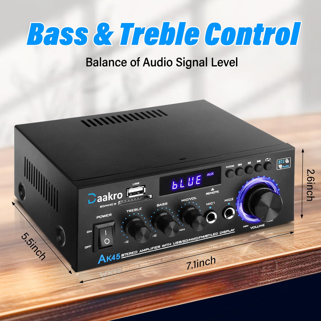 300W Bluetooth 5.1 Stereo Audio Amplifier N868