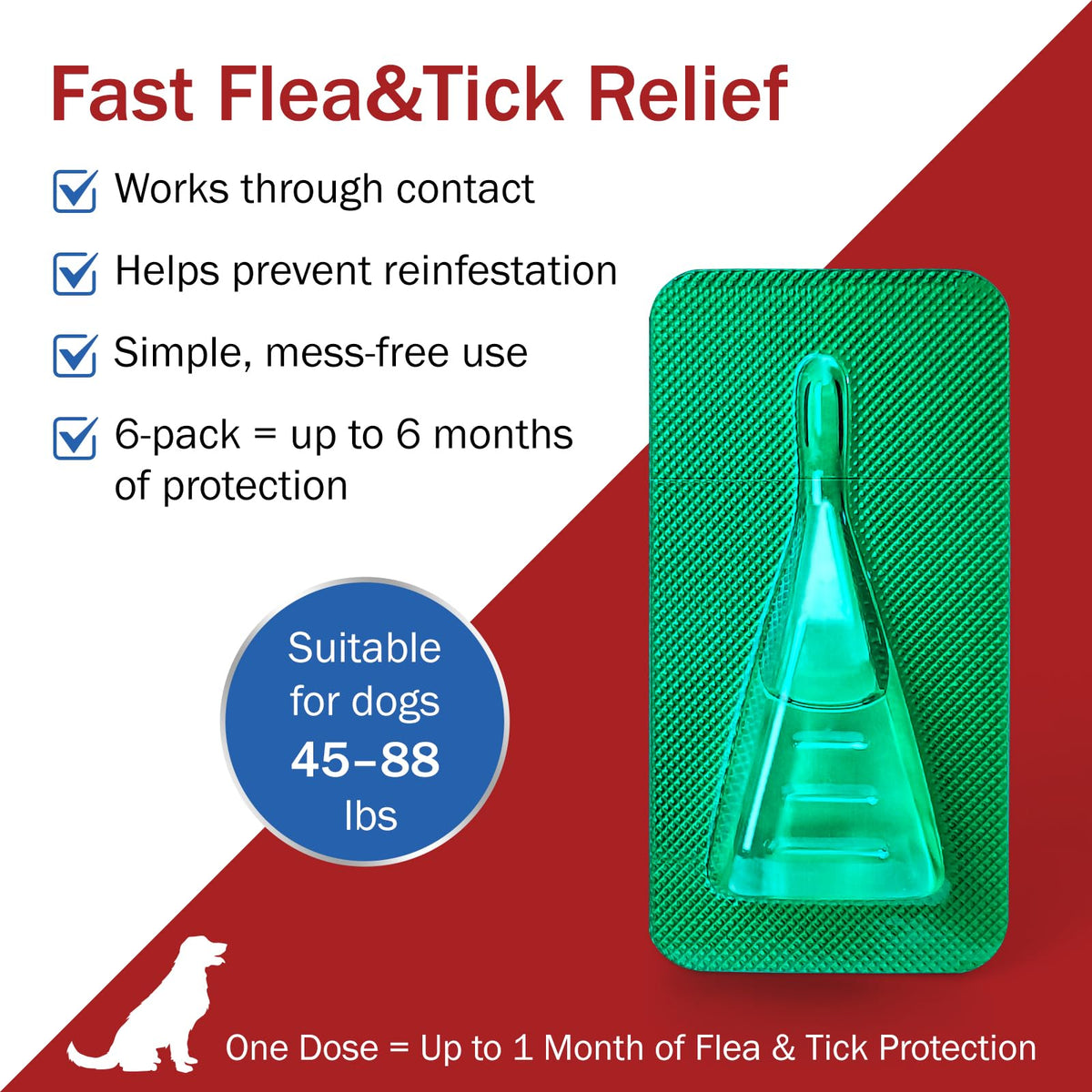 Large Dog Flea and Tick Prevention 6-Month Supply Q773427