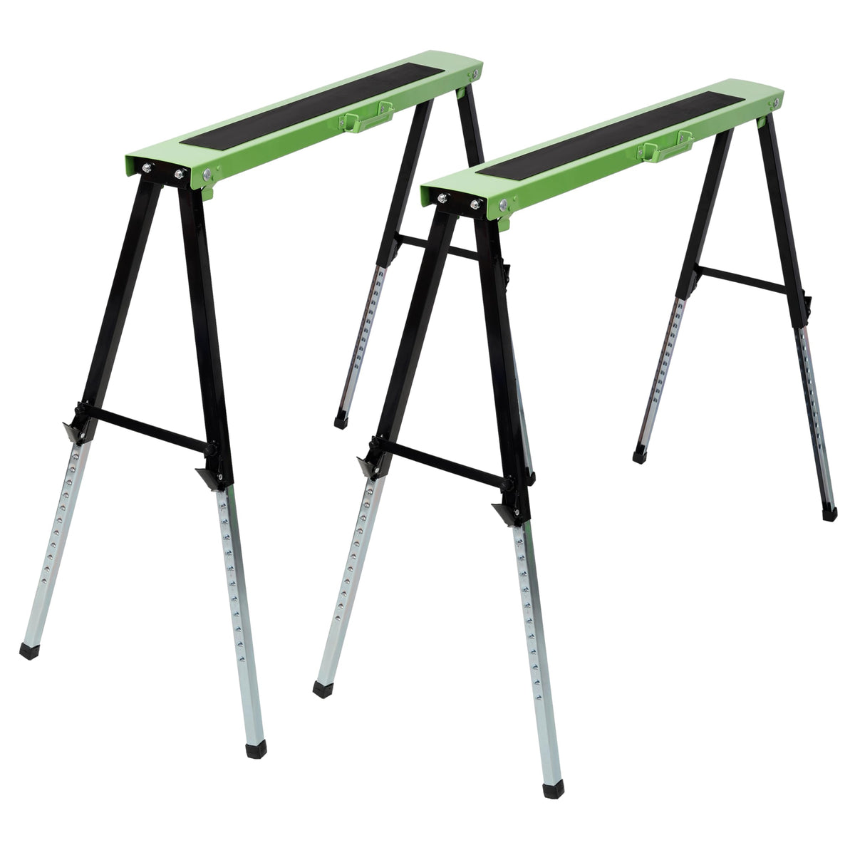 Heavy Duty Folding Saw Horses 2-Pack Adjustable Steel Frame R85735
