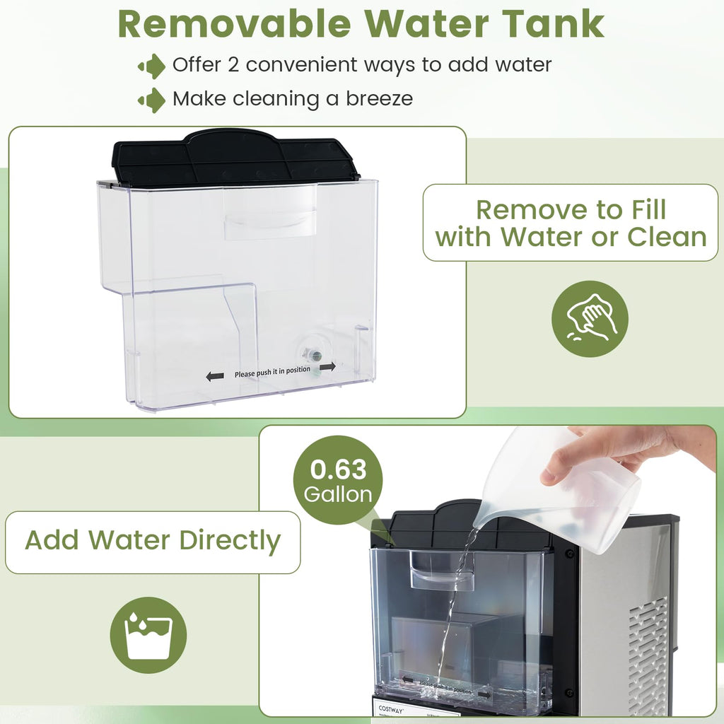 Self Dispensing Nugget Ice Maker Countertop 56Lbs/24H H10115