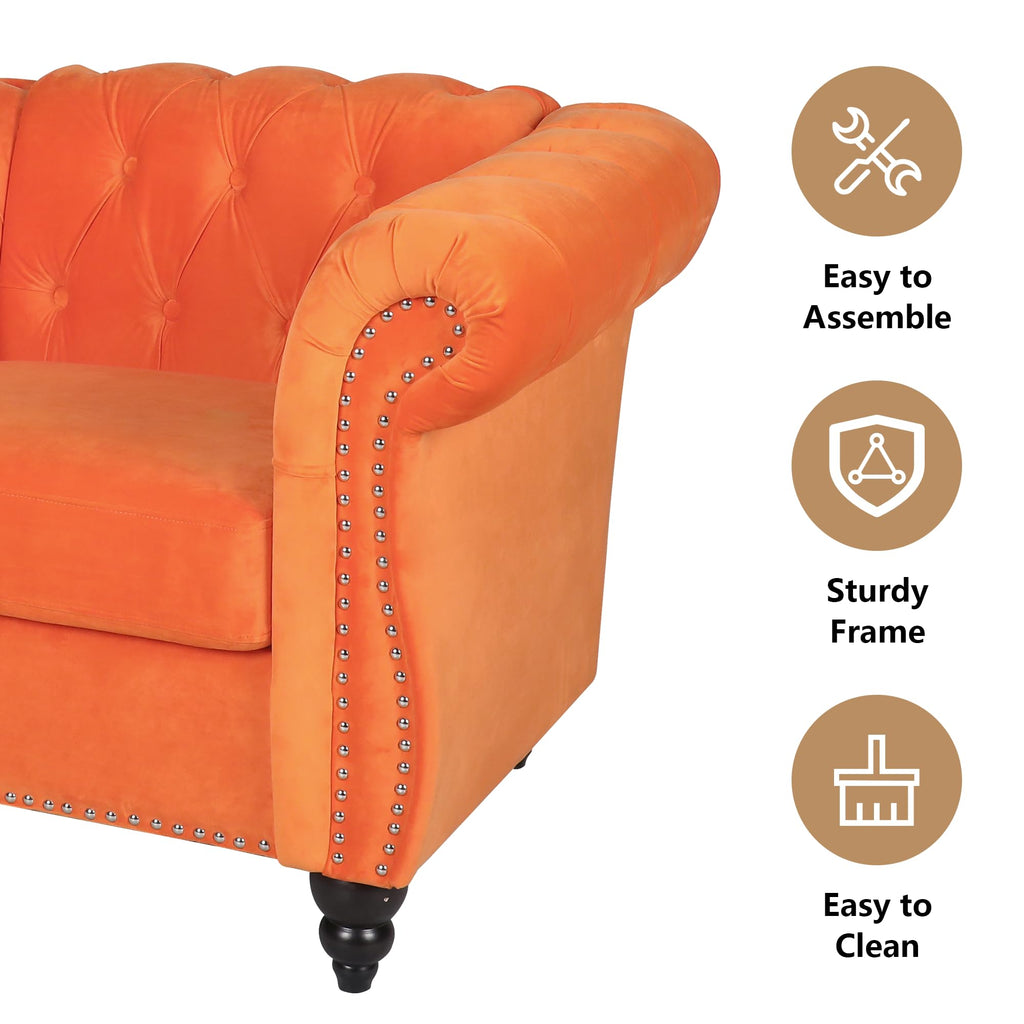 Tufted Velvet 2 Seater Sofa B442050