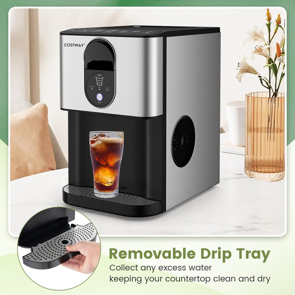 Self Dispensing Nugget Ice Maker Countertop 56Lbs/24H H10115