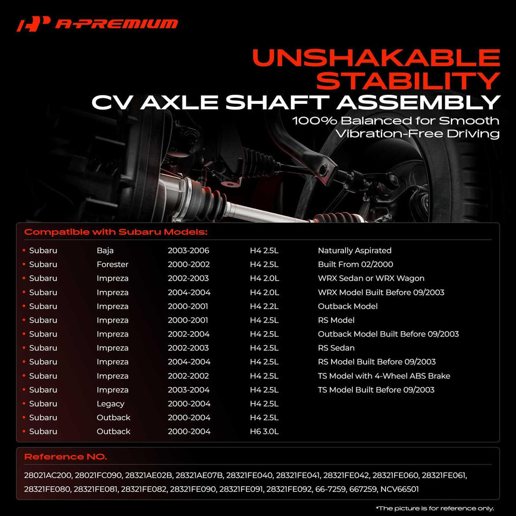 Front CV Axle Shaft Assembly A223