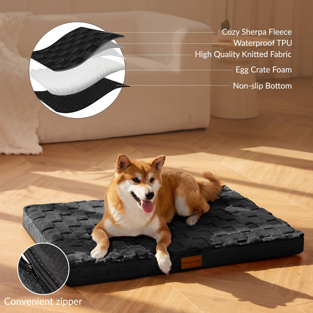 Large Washable Dog Bed 36''X24'' Black O484049
