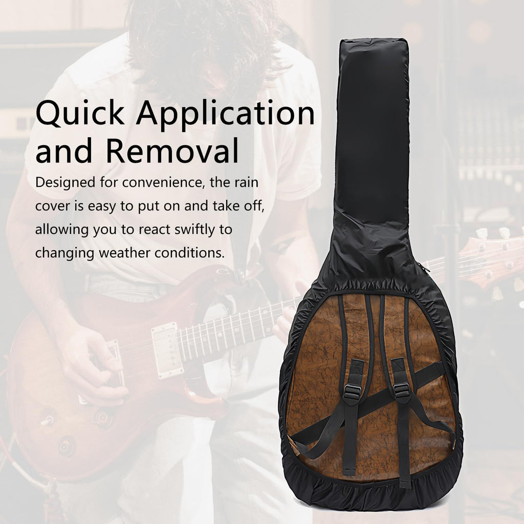 Black Waterproof Electric Guitar Bag Rain Cover D9170