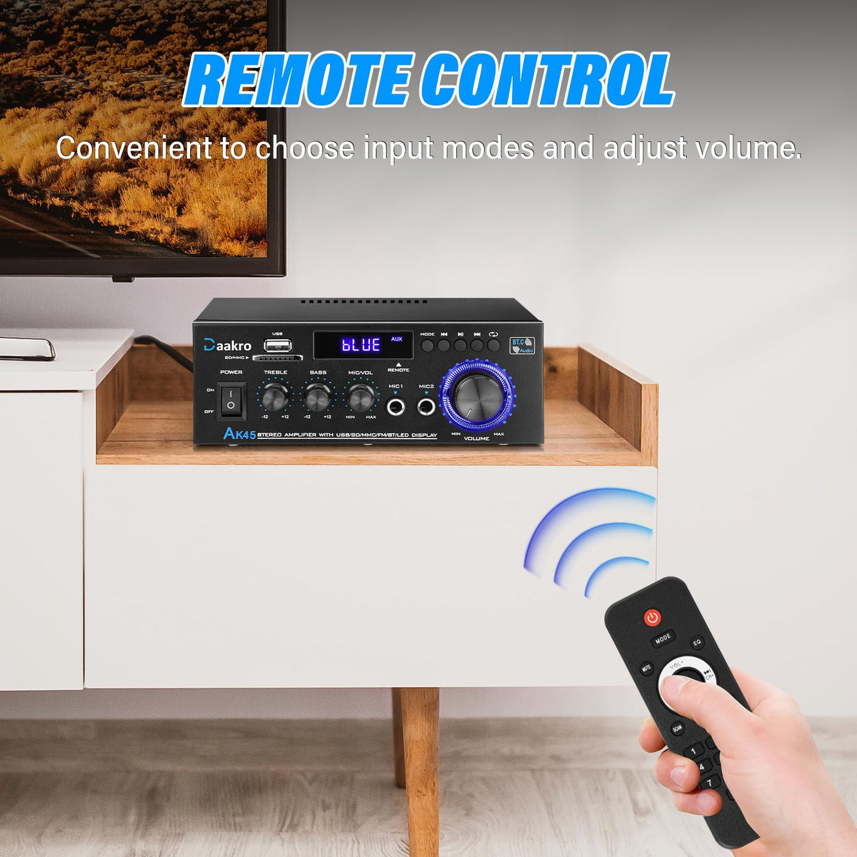 300W Bluetooth 5.1 Stereo Audio Amplifier N868