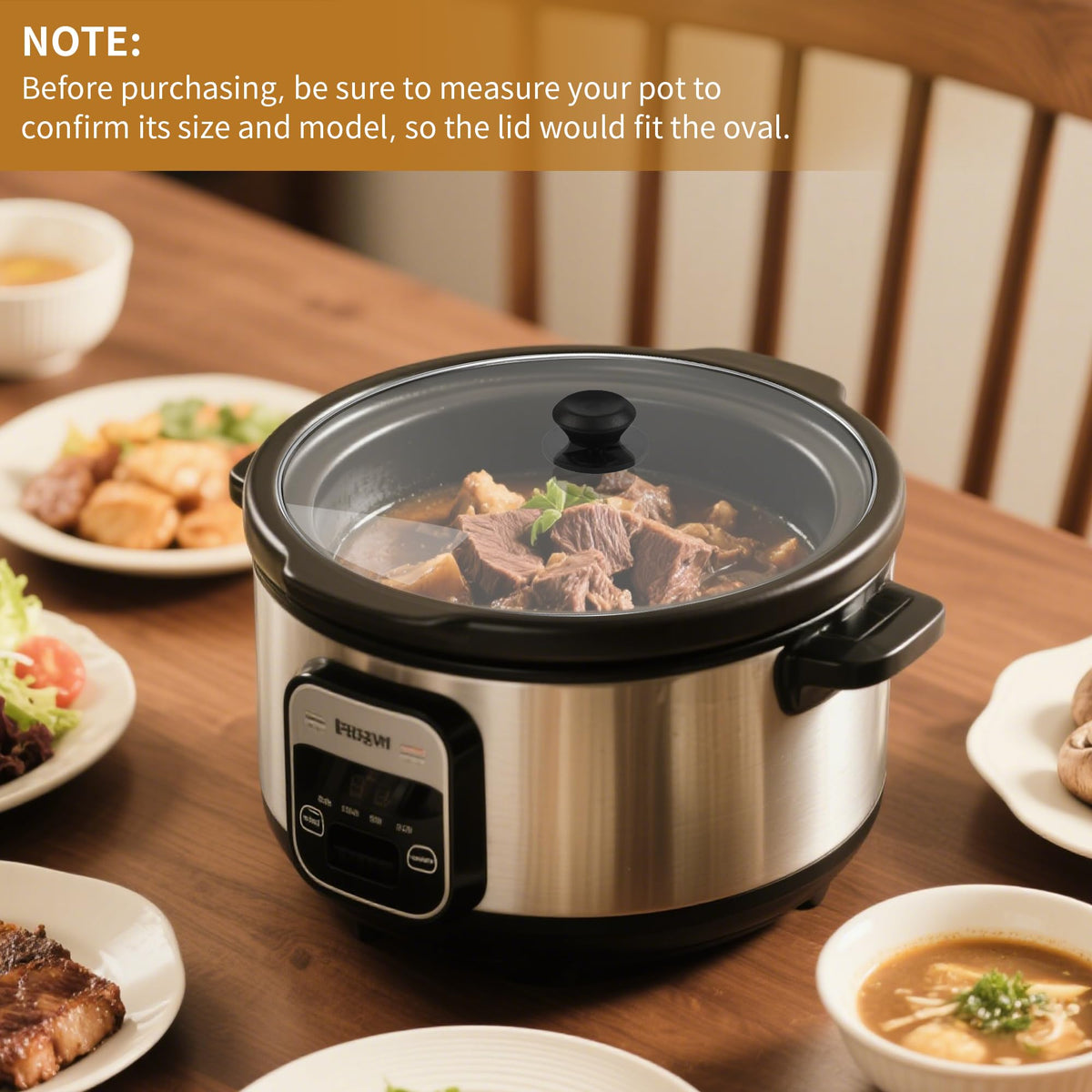 Oval Glass Lid 7 Quart Slow Cooker M927209