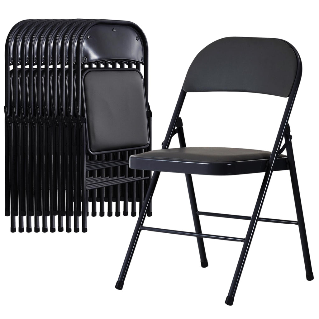 10 Pack Folding Chairs with Cushion E6689