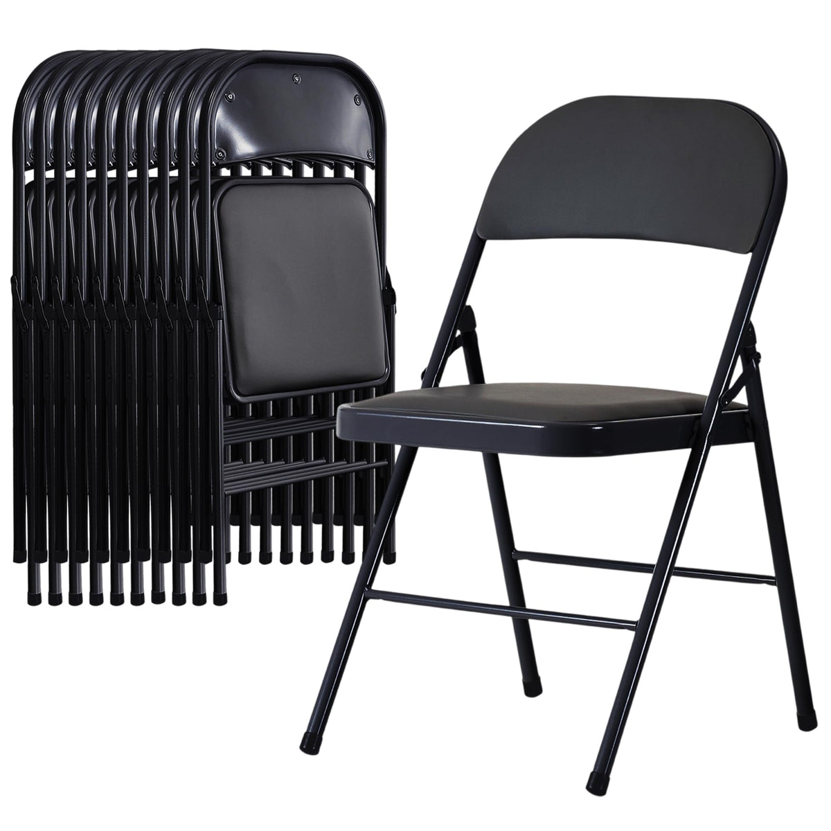 10 Pack Folding Chairs with Cushion E6689