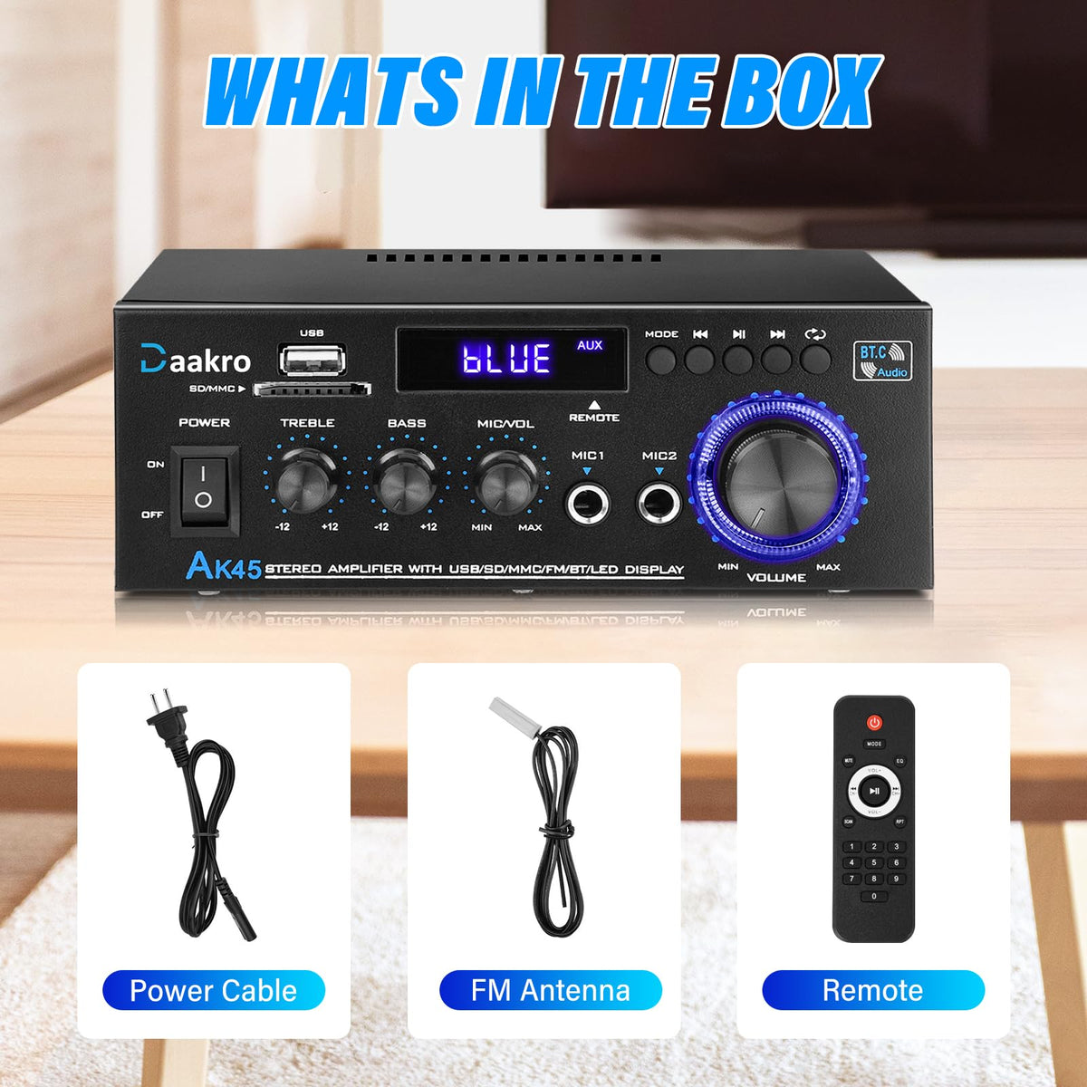 300W Bluetooth 5.1 Stereo Audio Amplifier N868
