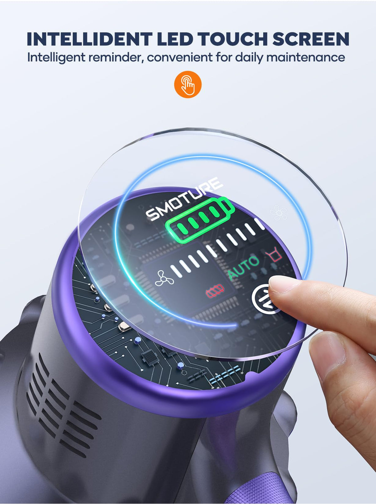 Cordless Stick Vacuum with 2 Batteries 45KPA 550W D283