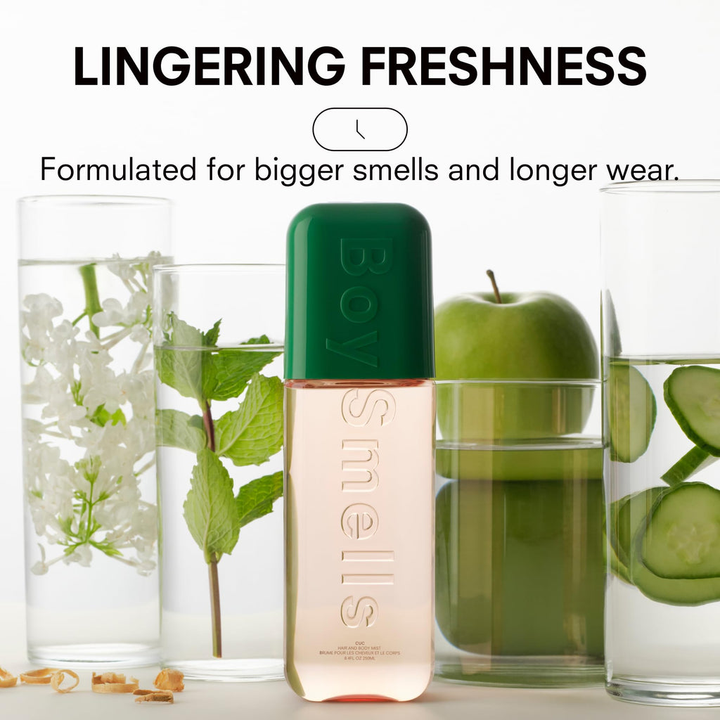 Hair and Body Mist – 8oz – Cucumber, Mint & Soft Musks L246