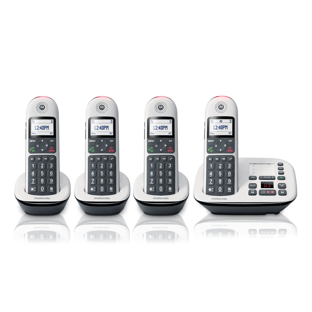 Digital Cordless Telephone with Answering Machine 4 Handsets DECT 6.0 O3775