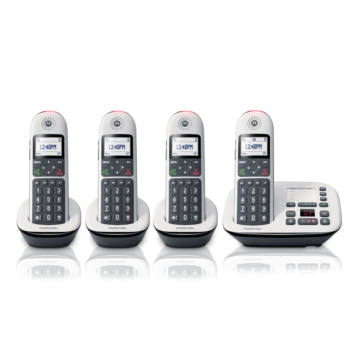 Digital Cordless Telephone with Answering Machine 4 Handsets DECT 6.0 O3775