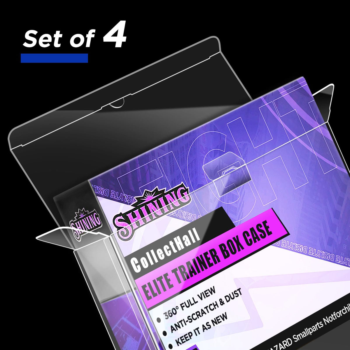 4 Packs Transparent Easy to Fold Protector Case R8671