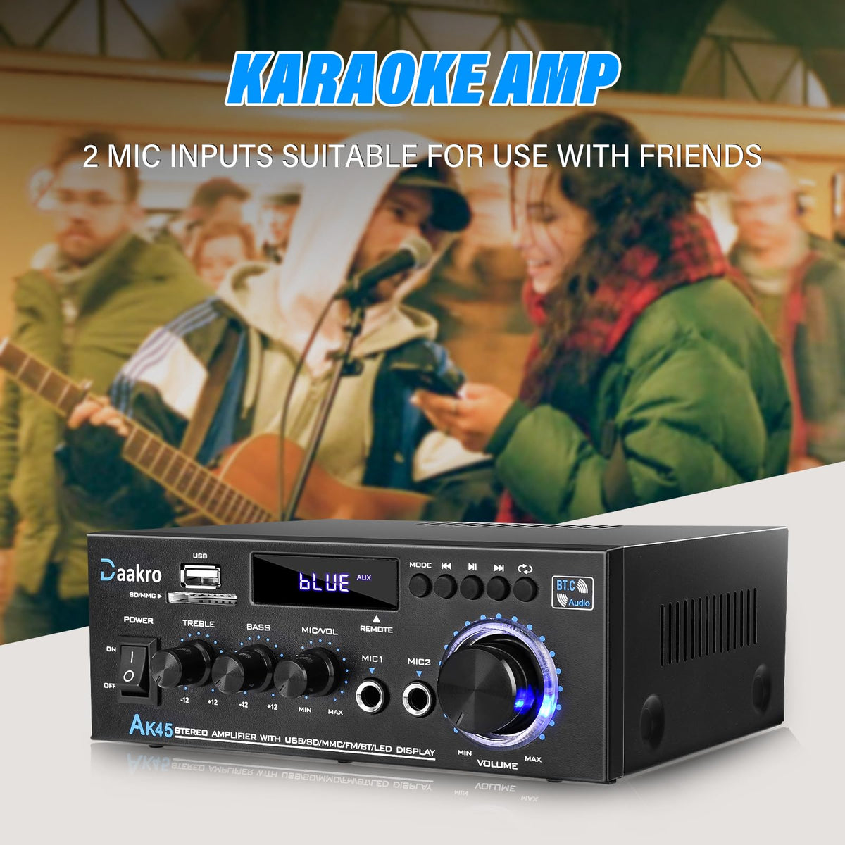 300W Bluetooth 5.1 Stereo Audio Amplifier N868