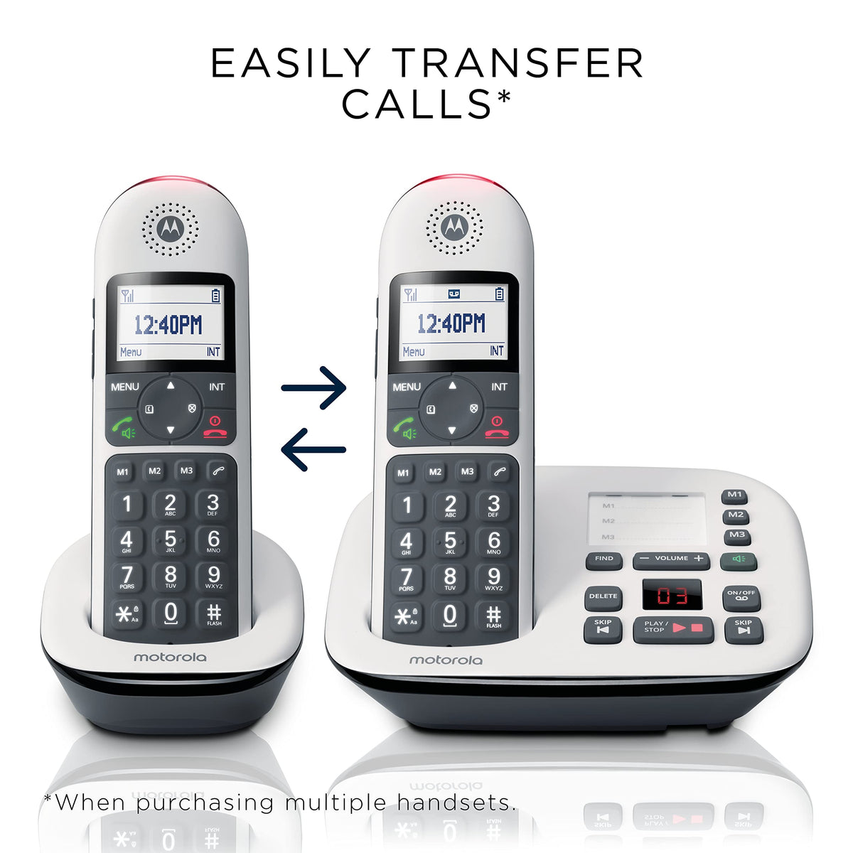 Digital Cordless Telephone with Answering Machine 4 Handsets DECT 6.0 O3775