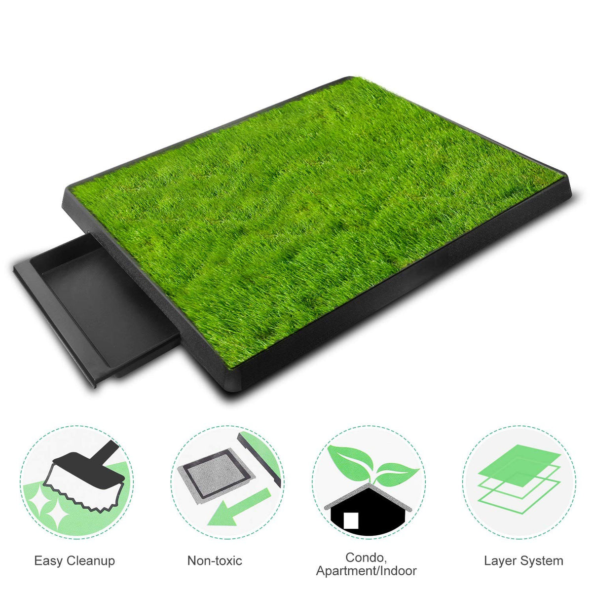 Indoor Dog Toilet with Artificial Grass 25" x 20" V1307