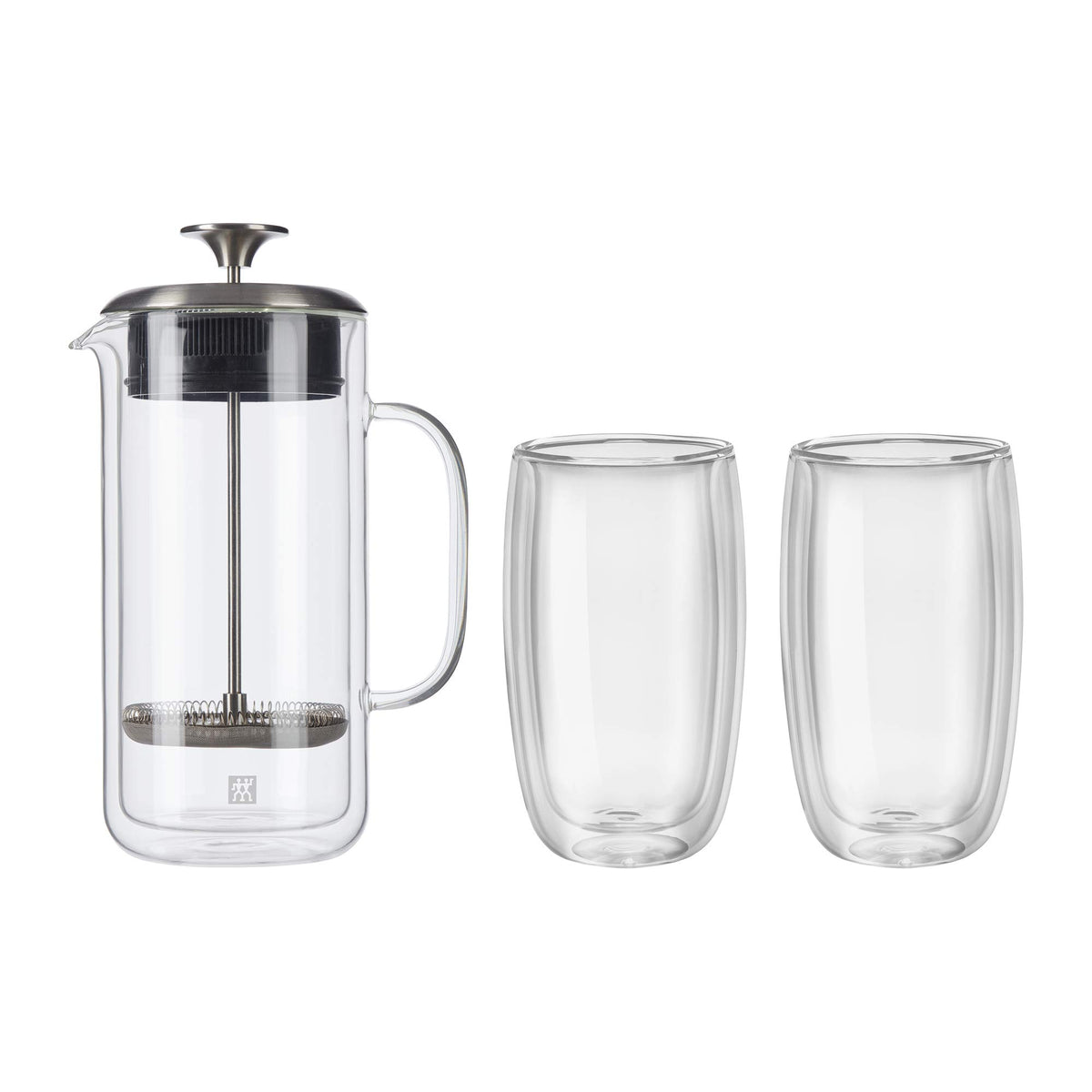 Double Wall French Press and Latte Glass X39775