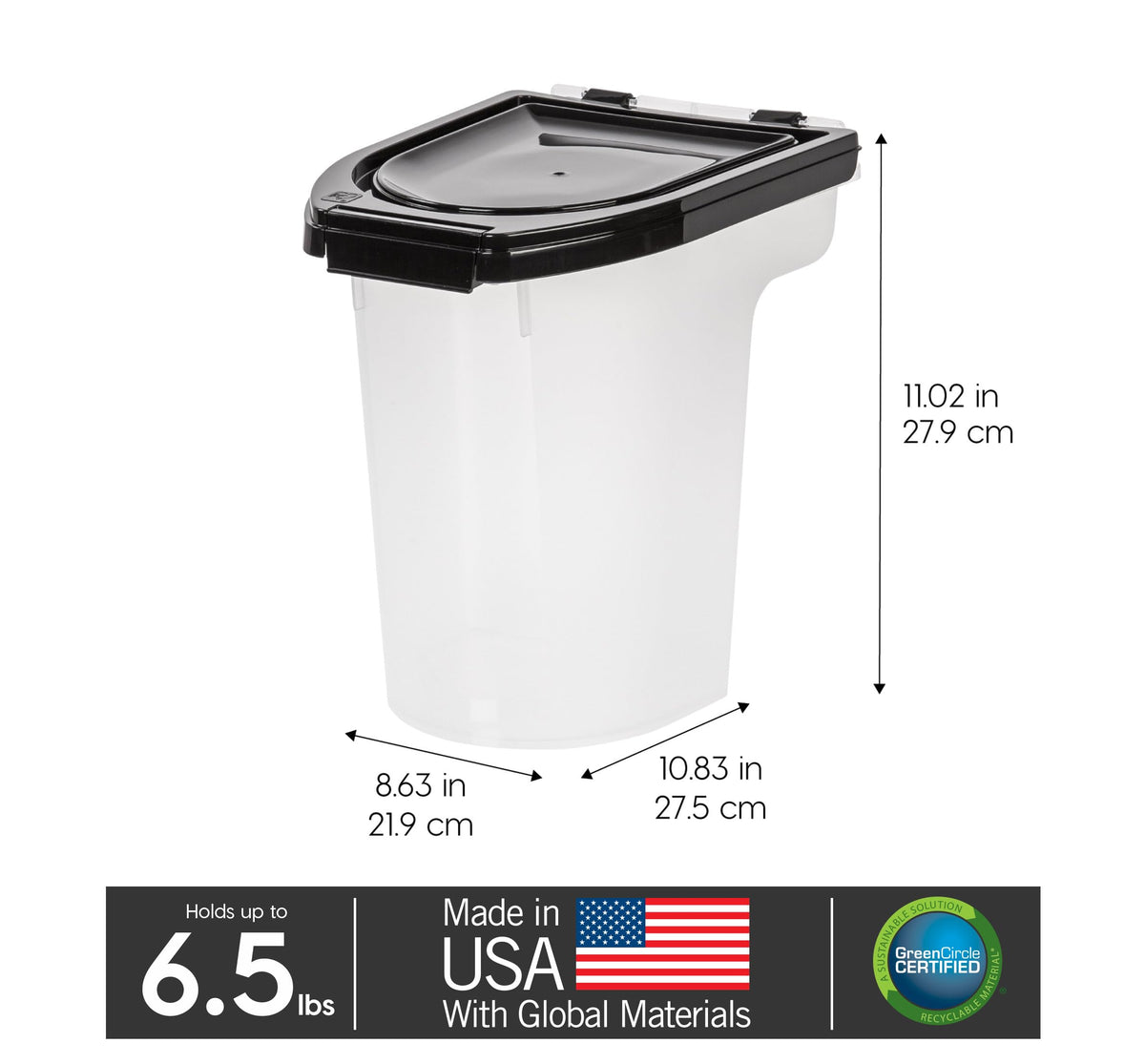 Black Dog Food Storage Container A254696