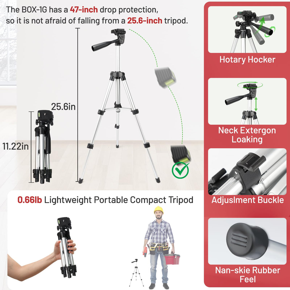 150Ft Red Self Leveling Laser Level with Tripod D7370