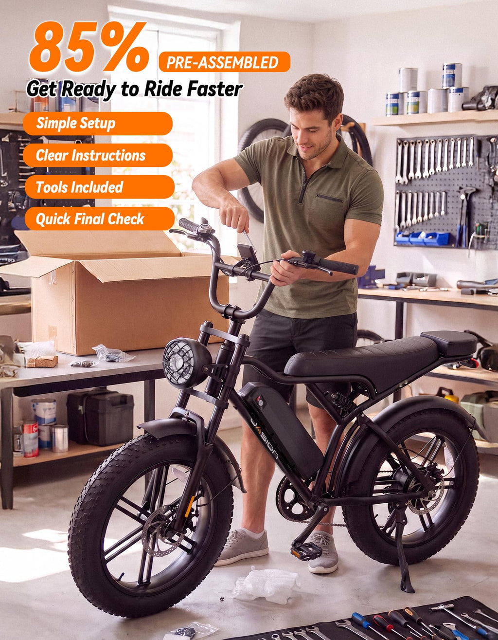 Electric Bike, 2000W Peak, Fat Tire P68738