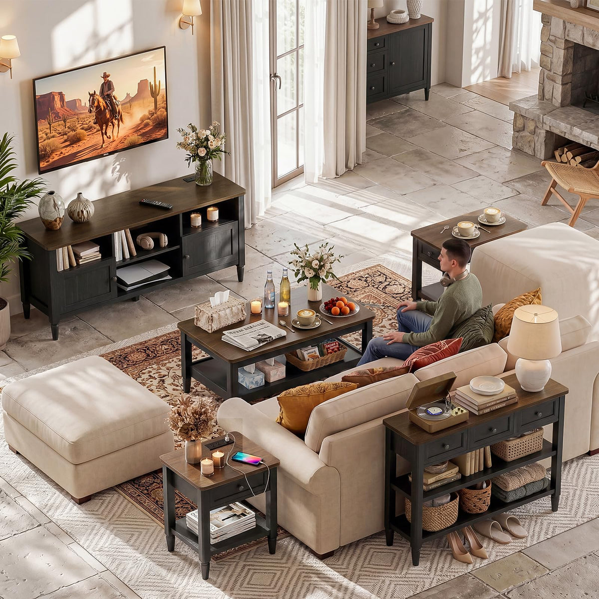 40" Black Coffee Table W771