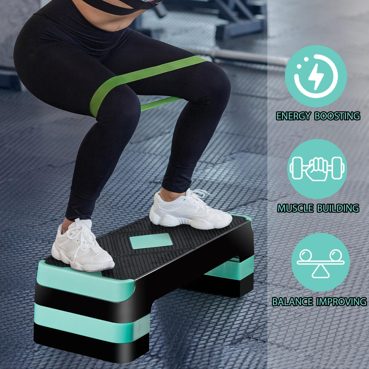 26.5 Inch Adjustable Aerobic Exercise Step Platform C630